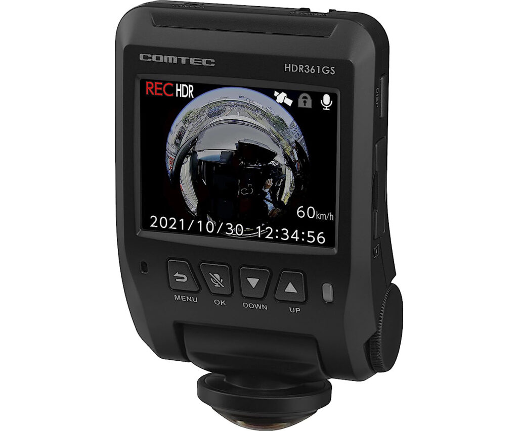 コムテック 車用 ドライブレコーダー 360度全方位カメラ搭載 HDR361GS 360°カメラで全方位を録画 microSDカードメンテナンスフリー対応 microSDカード32GB付属 日本製 3年保証 常時録画 衝撃録画 GPS 駐車監視