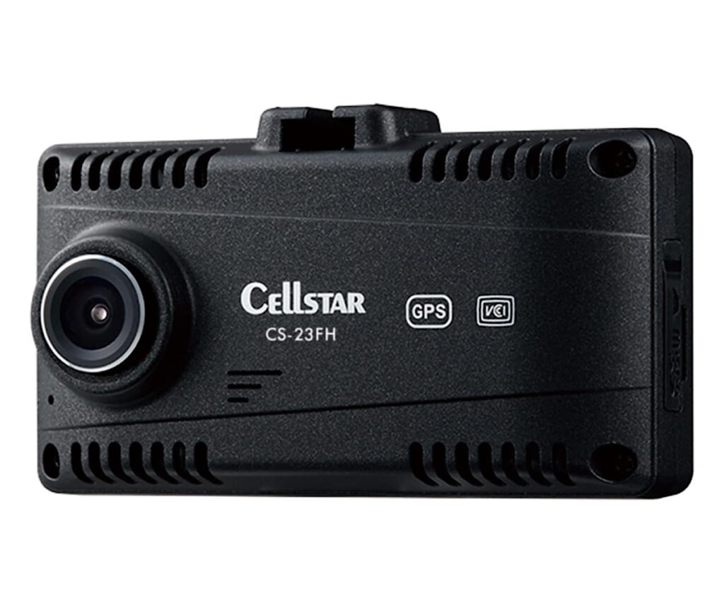 セルスター ドライブレコーダー 前方1カメラ CS-23FH 200万画素 FullHD HDR 1.44インチ microSD(16GB)付 駐車監視機能 日本製 3年保証 CELLSTAR