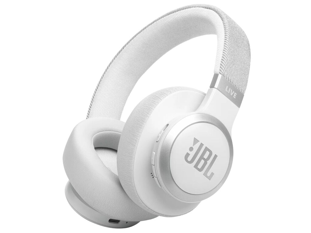 JBL LIVE 770 NC スタイル/デザイン/ハイブリッドノイズキャンセリング/Bluetooth対応/マルチポイント/オーバーイヤーヘッドホン/ホワイト/JBLLIVE770NCWHT