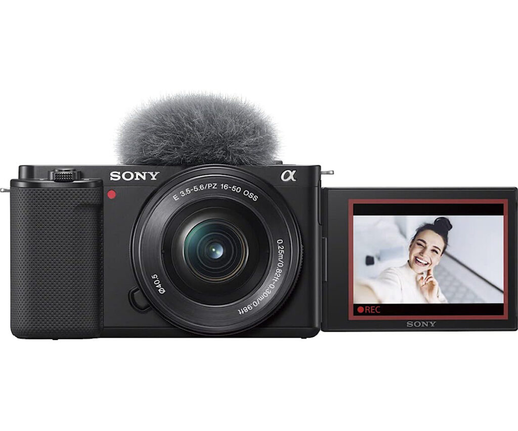 ソニー(SONY) Vlog用カメラ レンズ交換式VLOGCAM APS-C ミラーレス一眼カメラ ZV-E10 パワーズームレンズキット(同梱レンズ:SELP1650) ウィンドスクリーン付属 ブラック ZV-E10L B