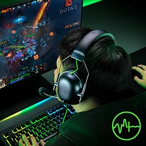 Razer BlackShark V2 X ゲーミングヘッドセット 3.5mmアナログ 7.1ch サラウンド 特許技術採用50mmドライバー 単一指向性マイク ノイズキャンセリング 高遮音性イヤーカップ 軽量240g PC PS4 PS5 Xbox Nintendo Switch 