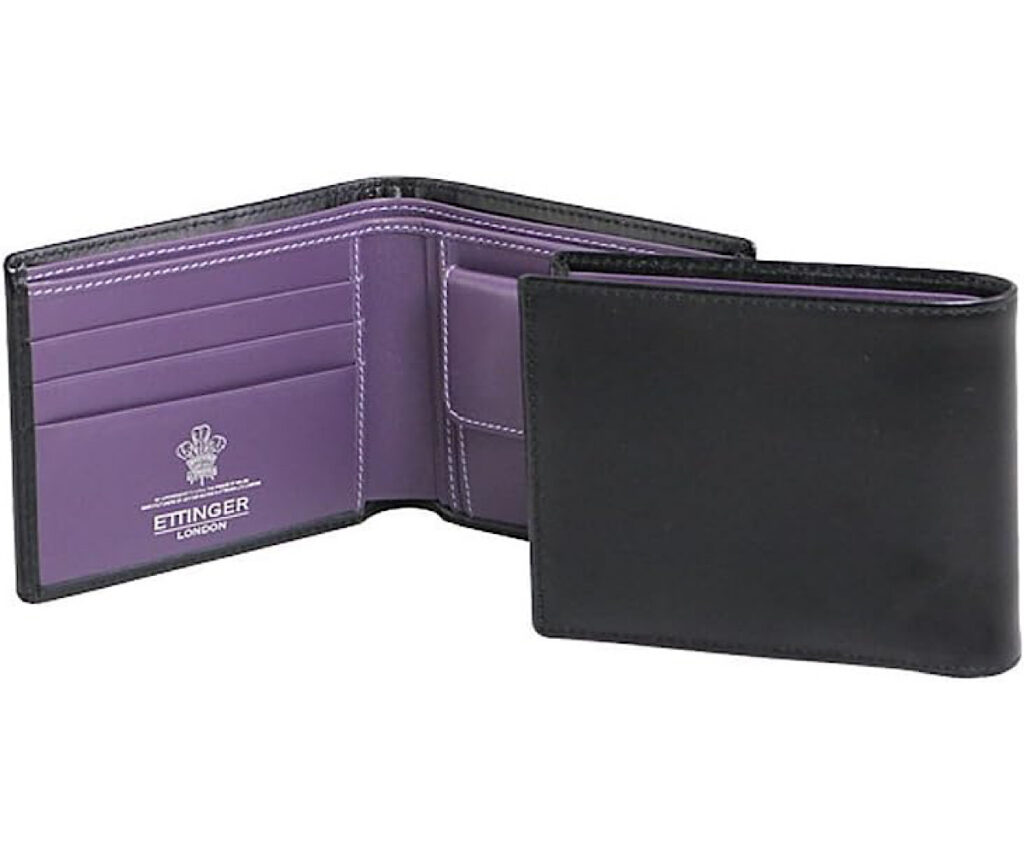 [エッティンガー] 折財布(小銭入れ付) ブラック/パープル BILLFOLD WITH 3 C/C & COIN PURSE ST141JR BLACK/PURPLE [並行輸入品]