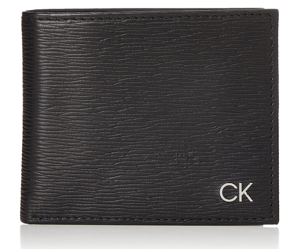 Calvin Klein カルバンクライン 本革レザー 二つ折り財布 小銭入れ付き ブラック 31CK130008