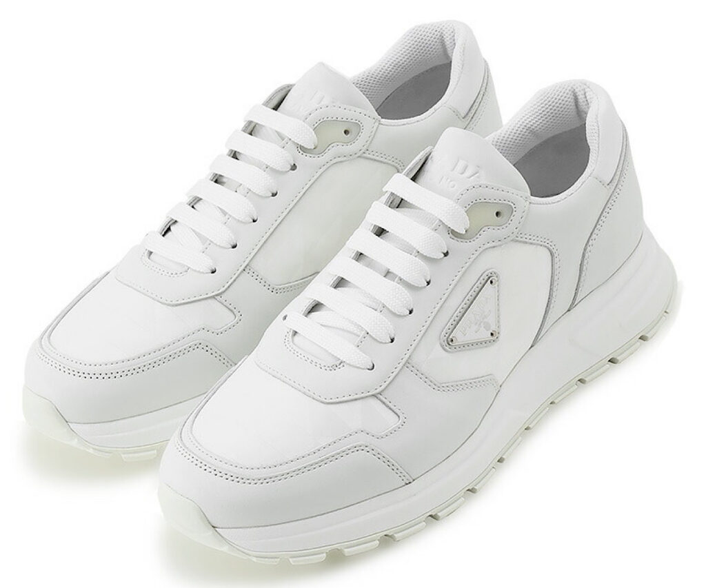 プラダ PRADA レザーx Re-Nylon ハイトップスニーカー 2EE390-3LNW-F0009_BIANCO