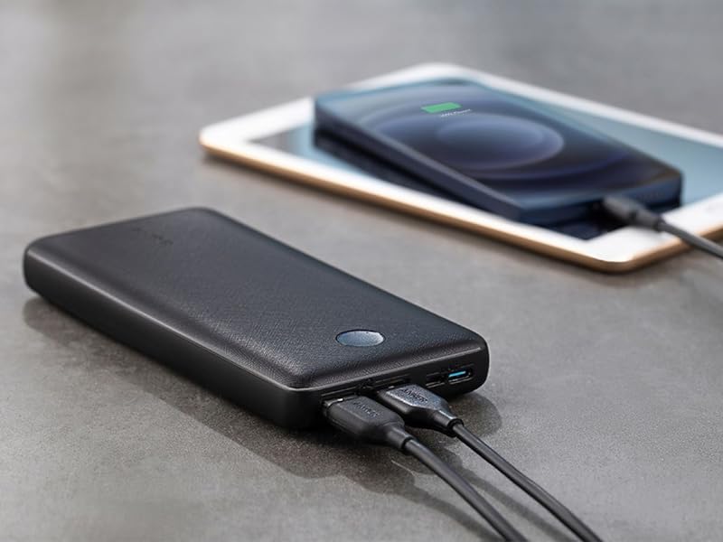 Anker PowerCore Essential 20000 (モバイルバッテリー 20000mAh) 【USB-C入力ポート/PSE技術基準適合/PowerIQ/低電流モード搭載】 iPhone iPad Android 各種対応 (ブラック)