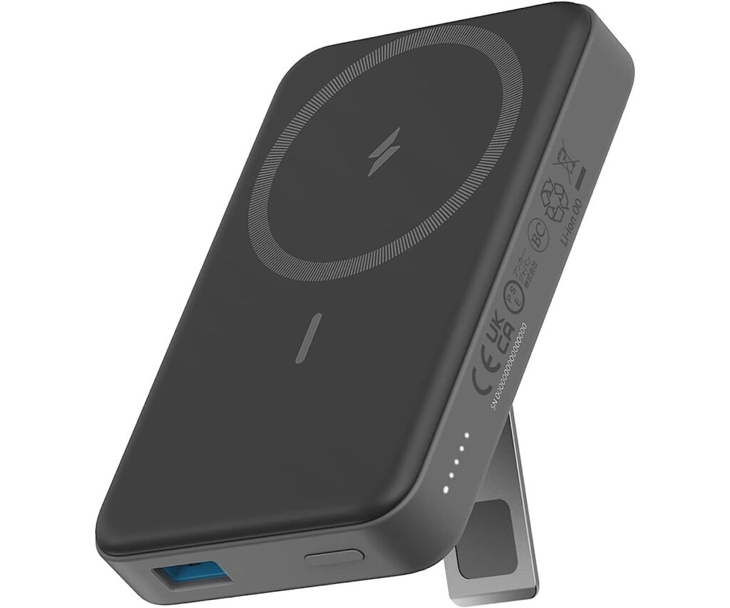 Anker 633 Magnetic Battery (MagGo) (マグネット式ワイヤレス充電対応 10000mAh コンパクト モバイルバッテリー)【マグネット式/ワイヤレス出力(7.5W)/ USB-Cポート入出力/PSE技術基準適合】MagSafe対応iPhoneシリーズ専用 (ブラック)