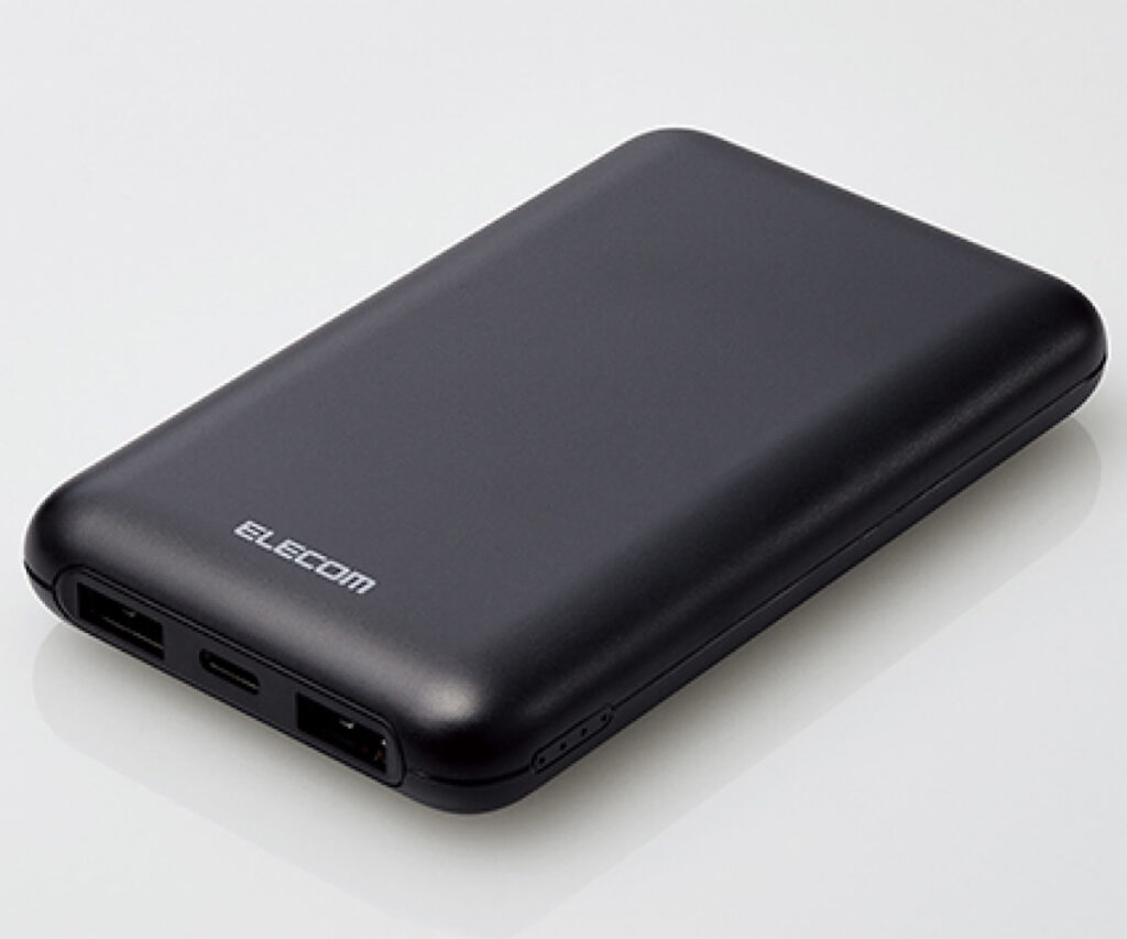 エレコム モバイルバッテリー 薄型 コンパクト 10000mAh C×1+A×2 リチウムイオン電池